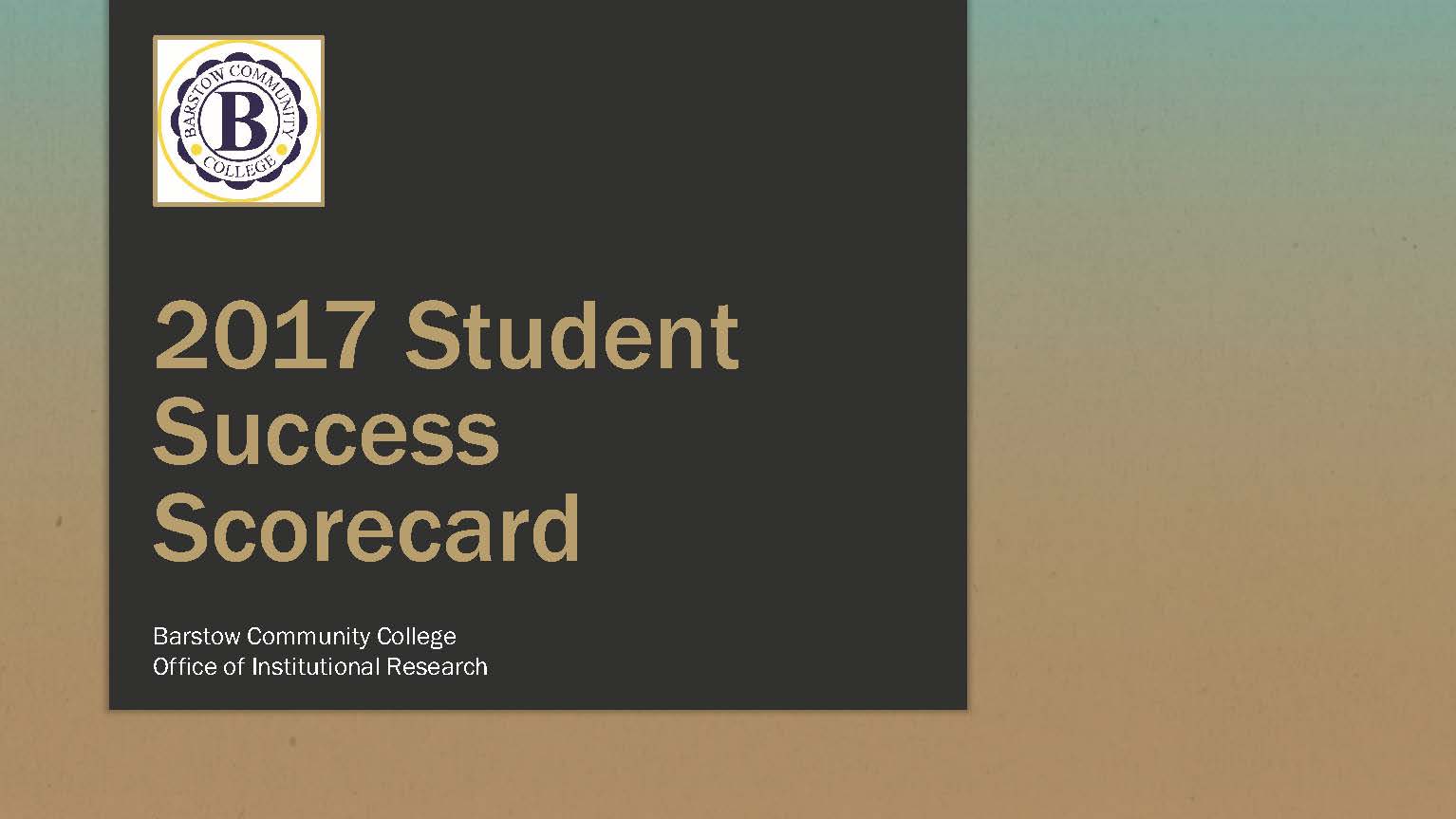 2017 Student Sucess Scorecard