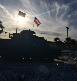 Tank with Flags