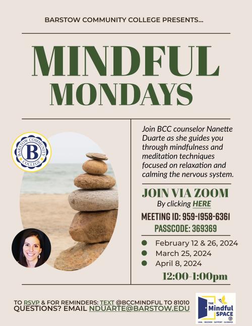 ""Mindful Mondays Event Flyer
