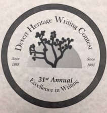 Desert Heritage Writing Contest plaque