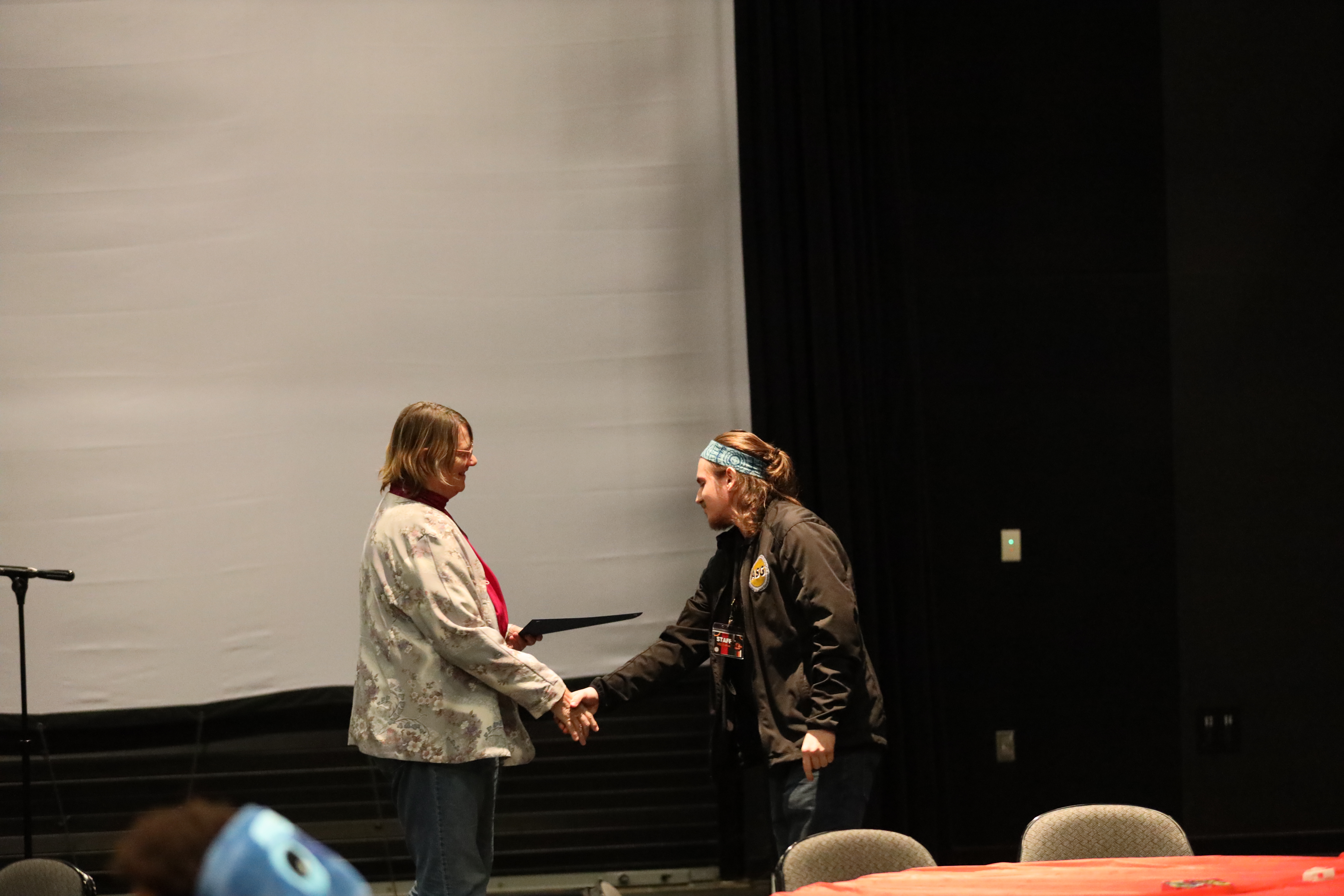 Vhanyk Covarrubias being awarded