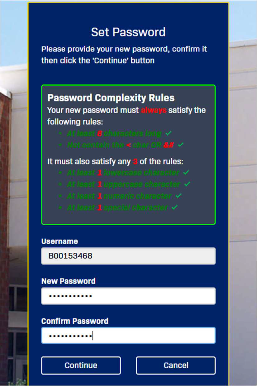 password complexity rules