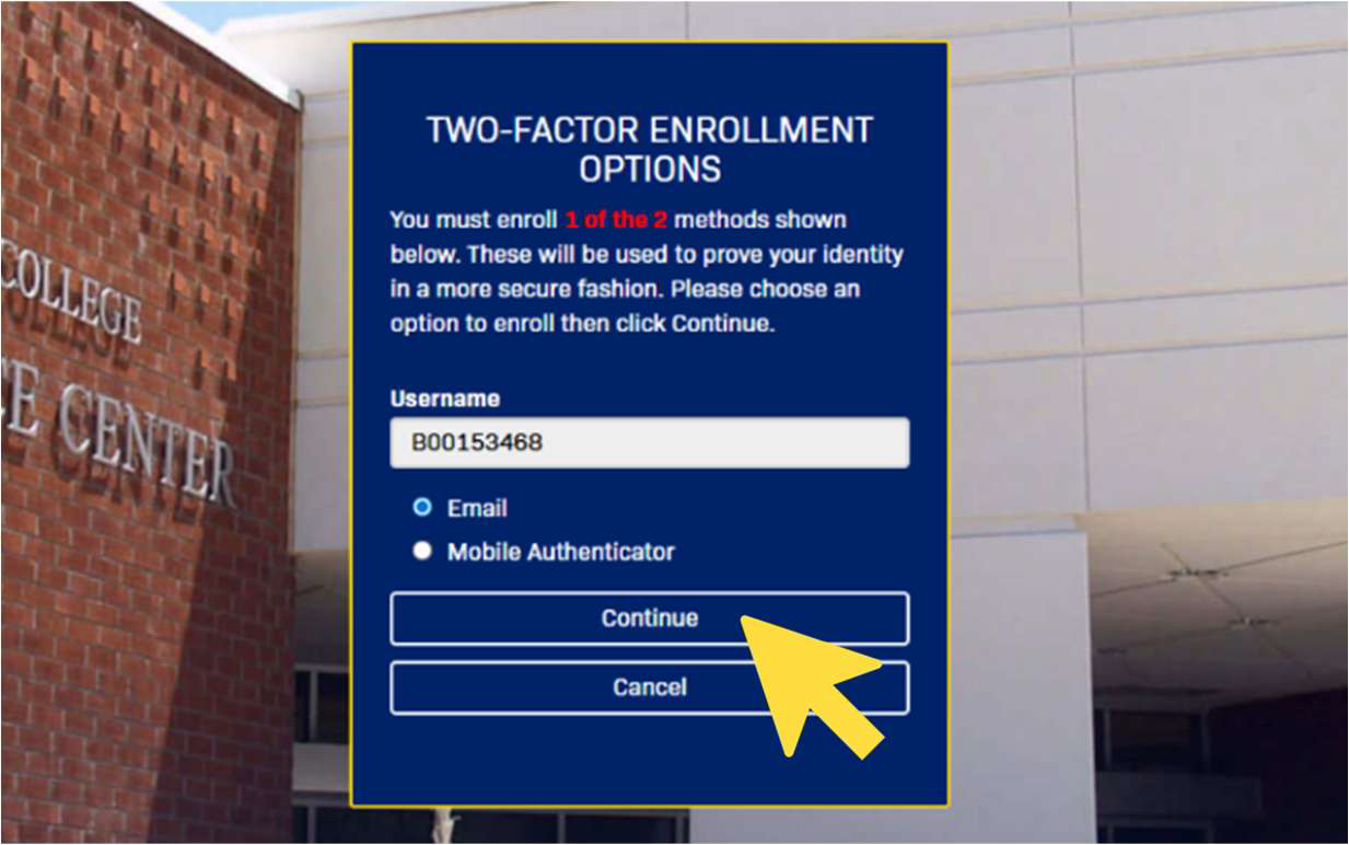 MFA Setup Instructions option 1