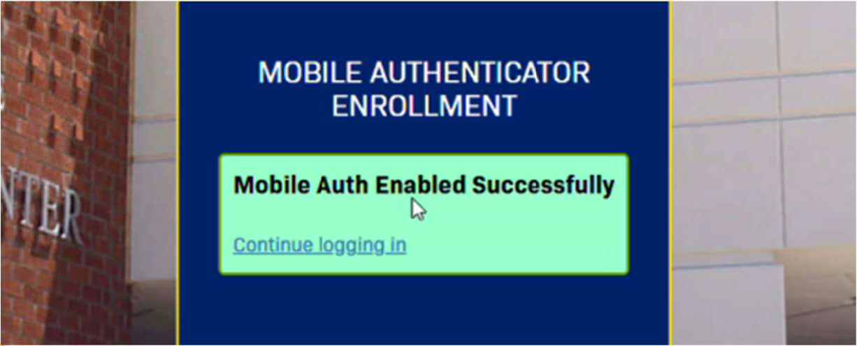 Successful enrollment!