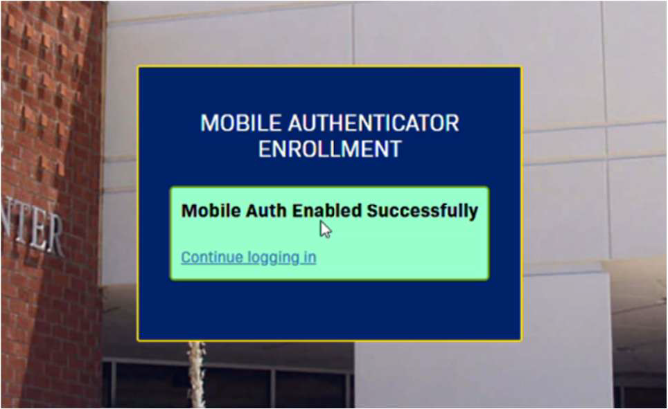 Mobile Authentication Success