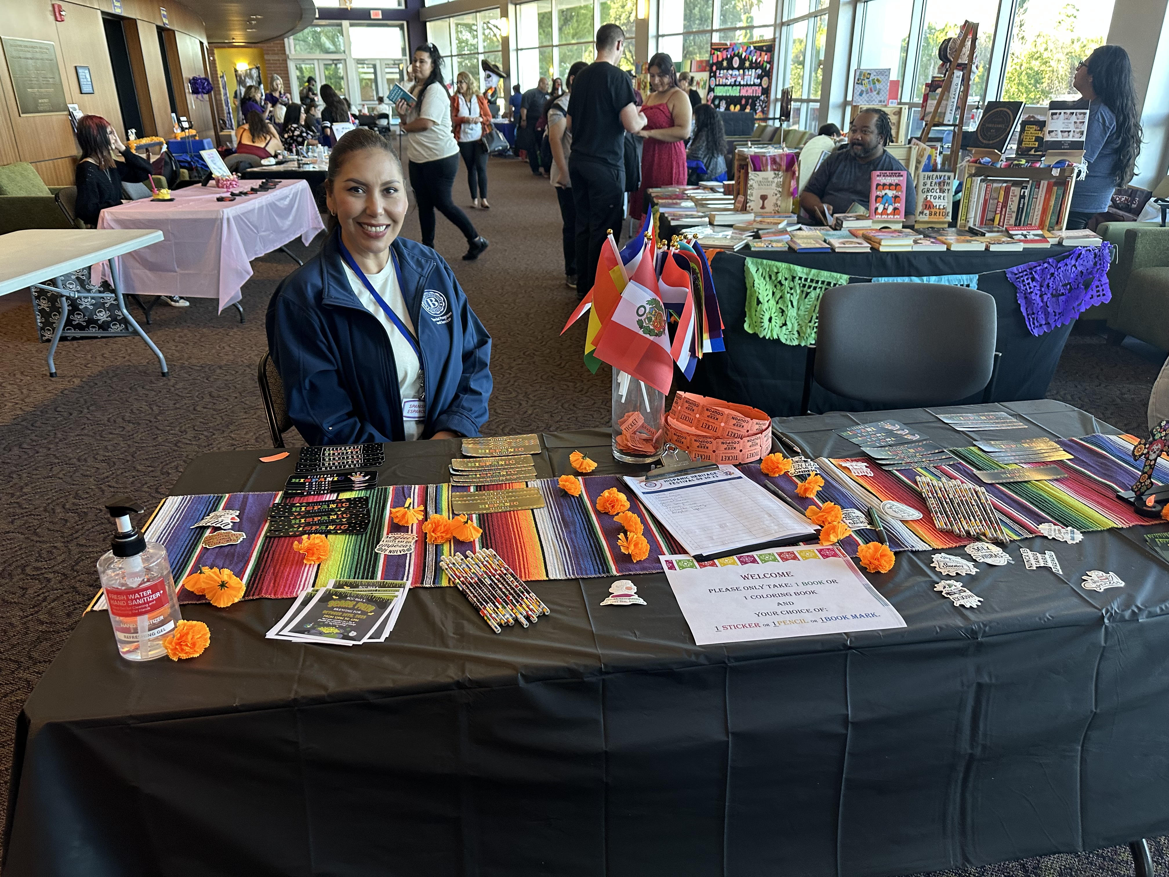 Staff member at vendor fair