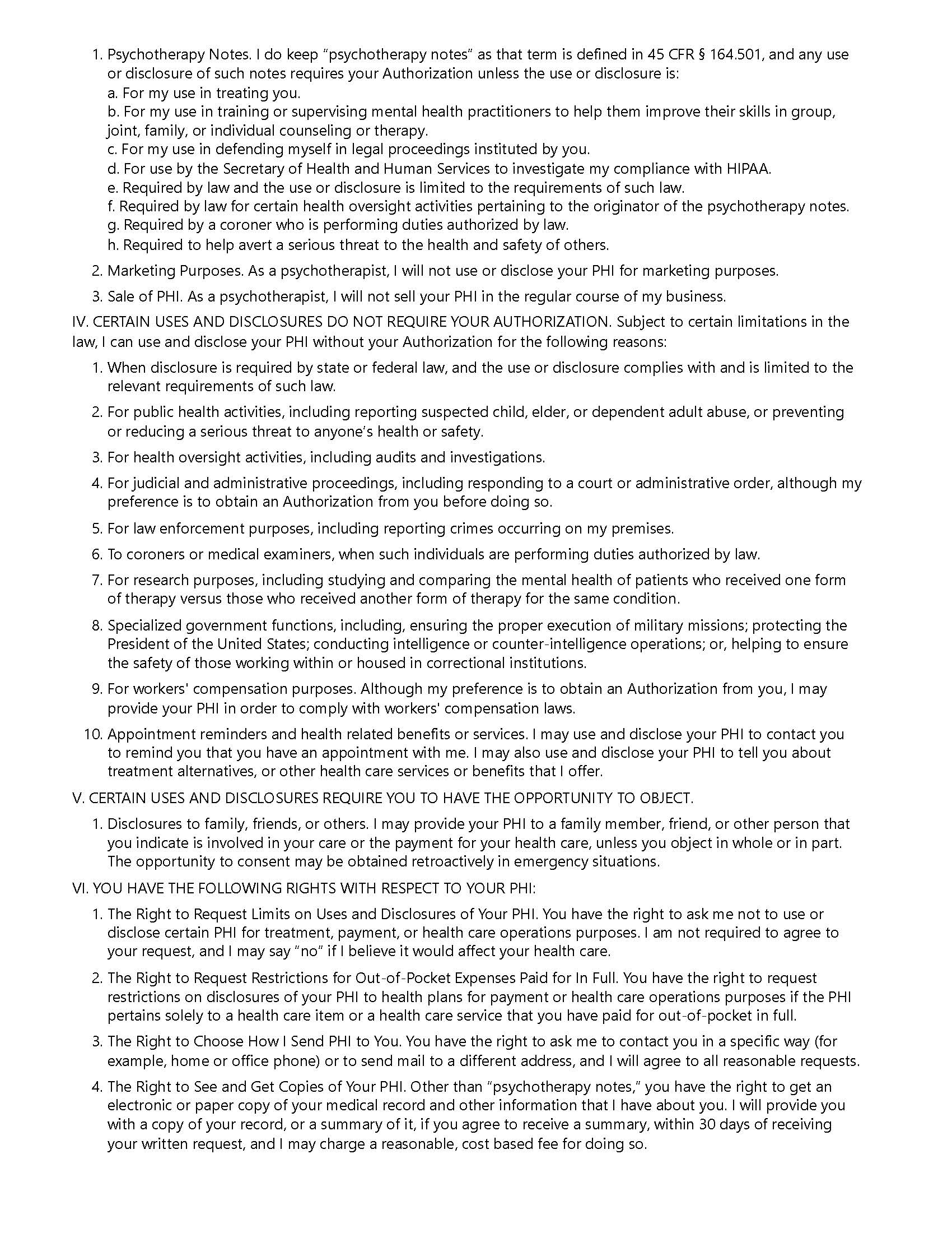privacy policy page 2