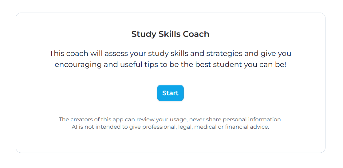 Study Skills Coach: Start