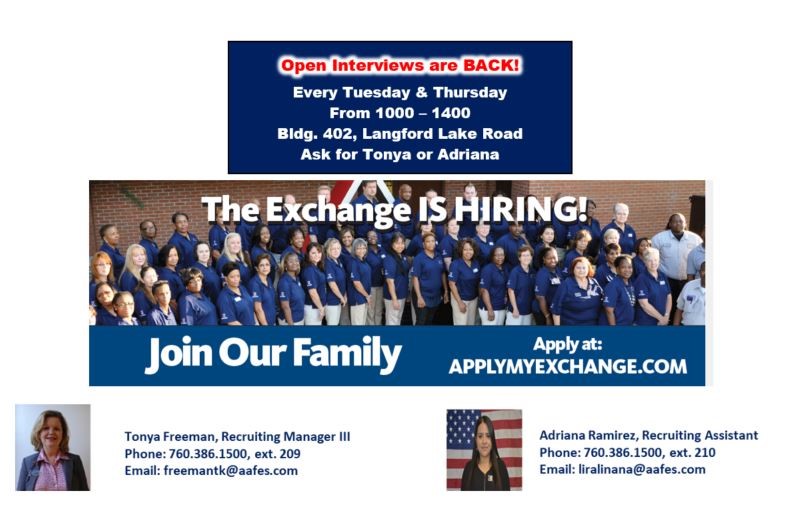 AAFES Open Interviews Are Back