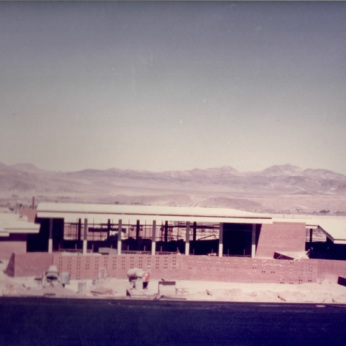 Student Services being built 1960s