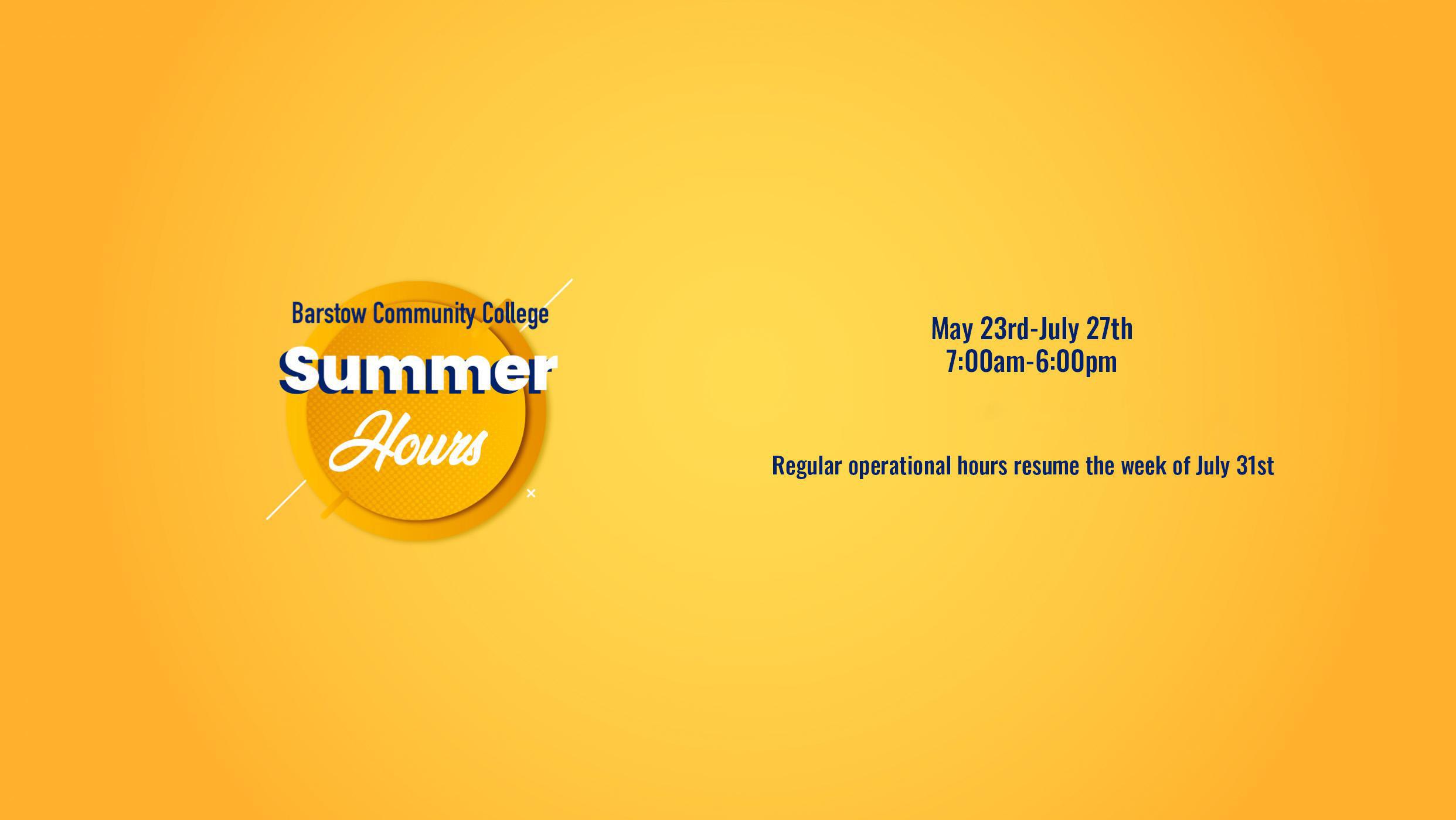 summer schedule