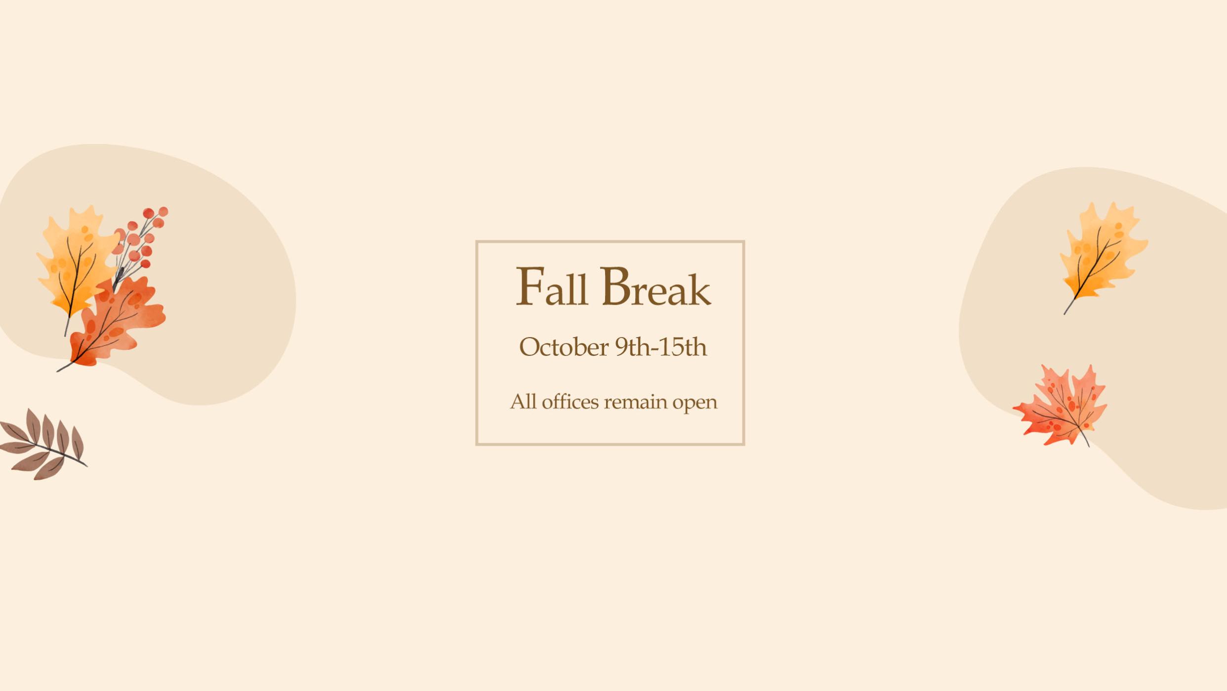 fall break 2023