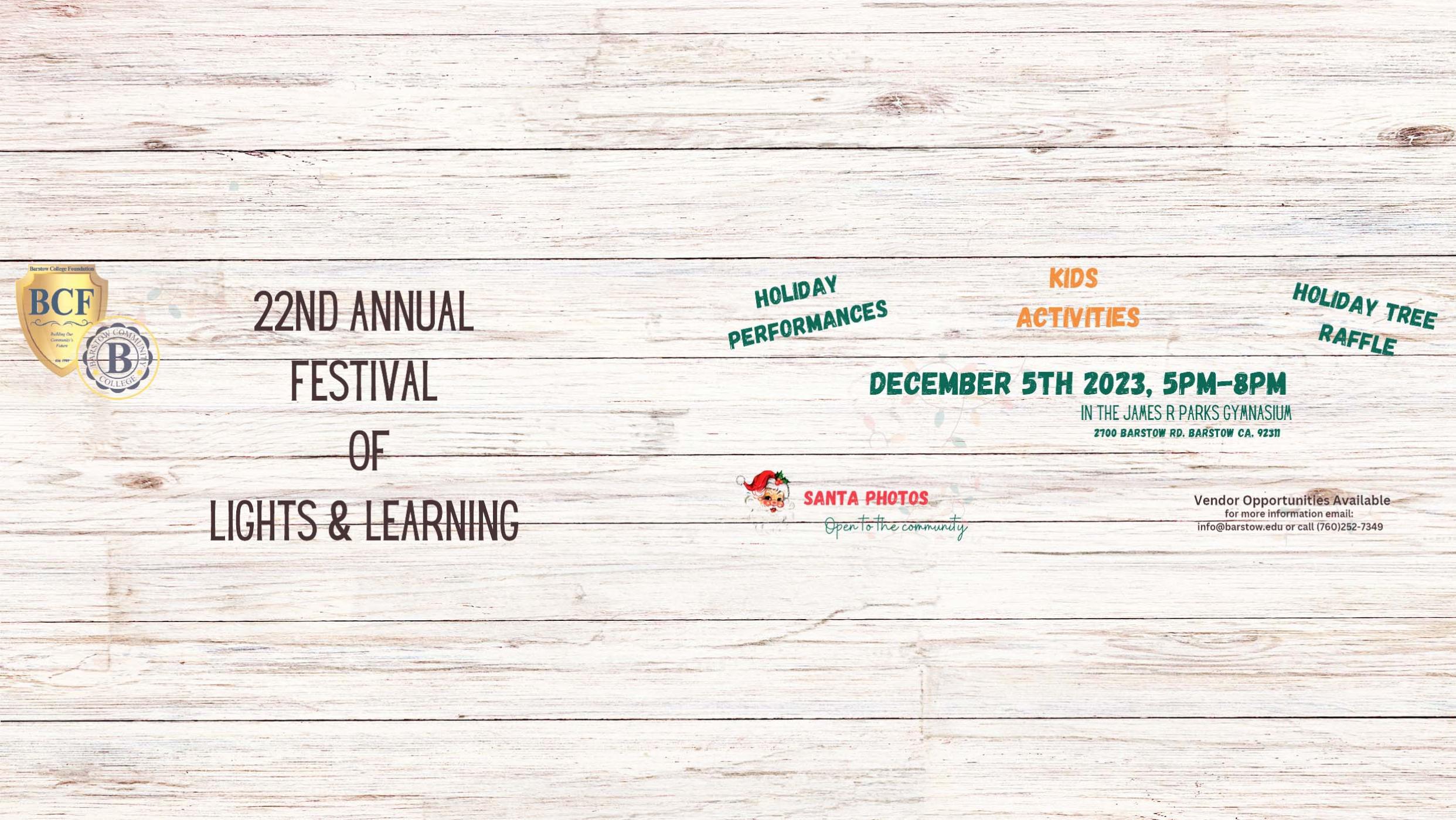 22nd Annual Festival of Lights and Learning