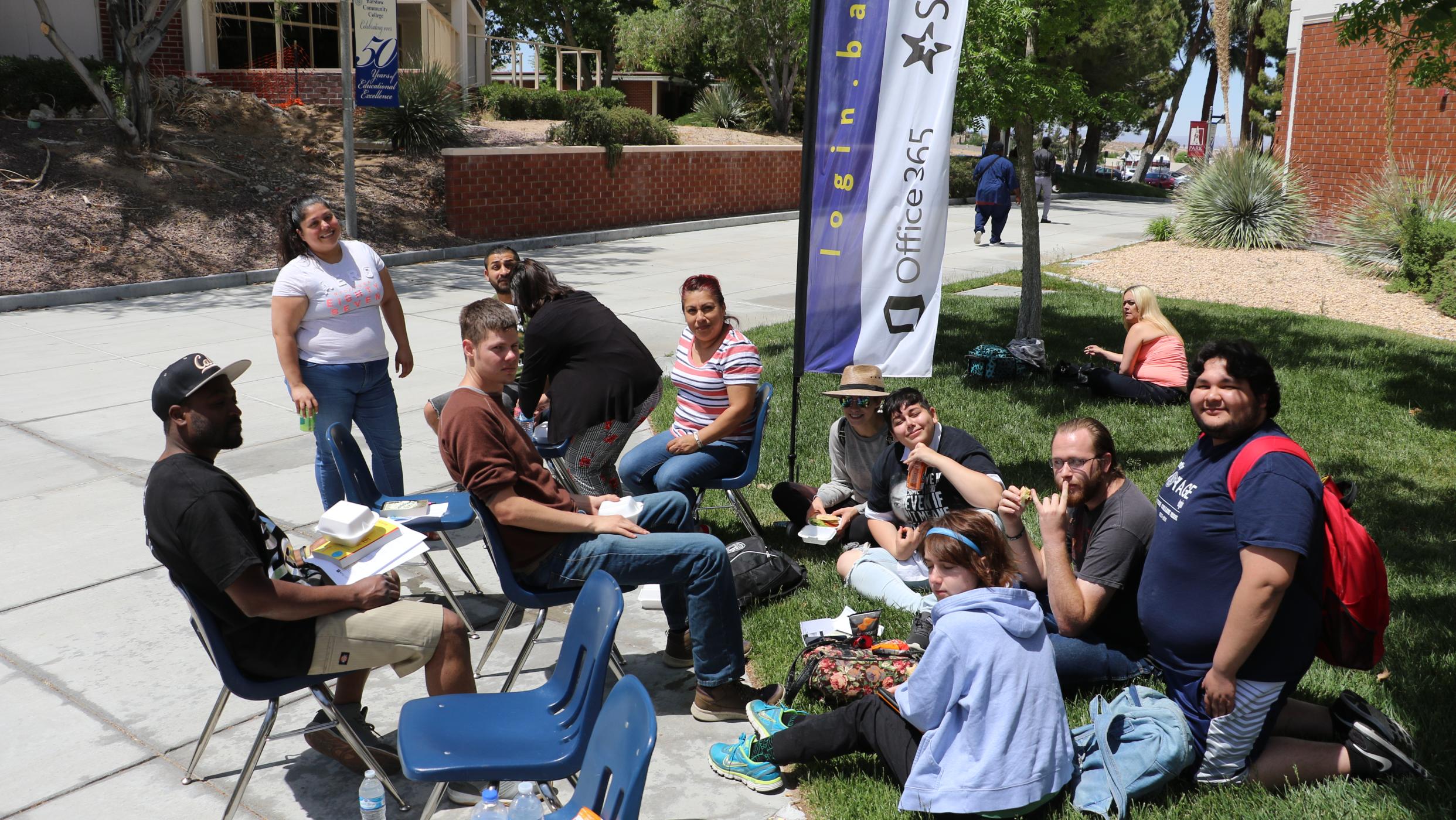 Students Conversing on BCC campus