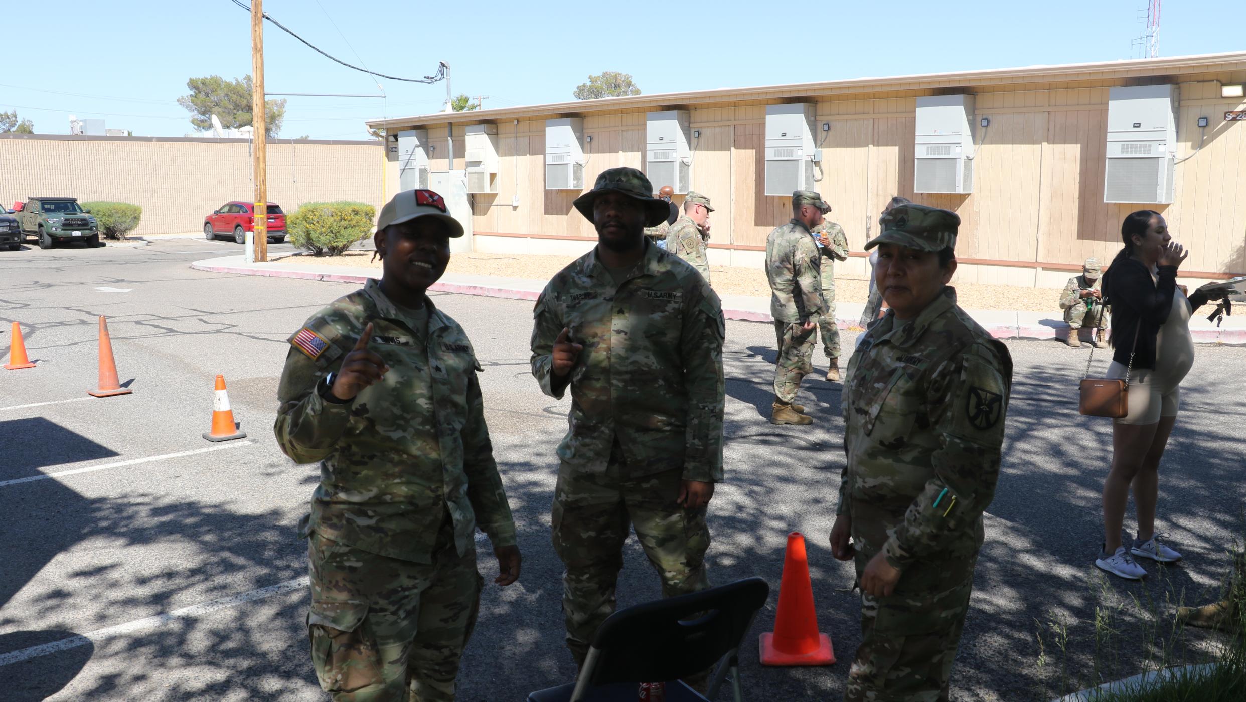 Military Students Posing for photo