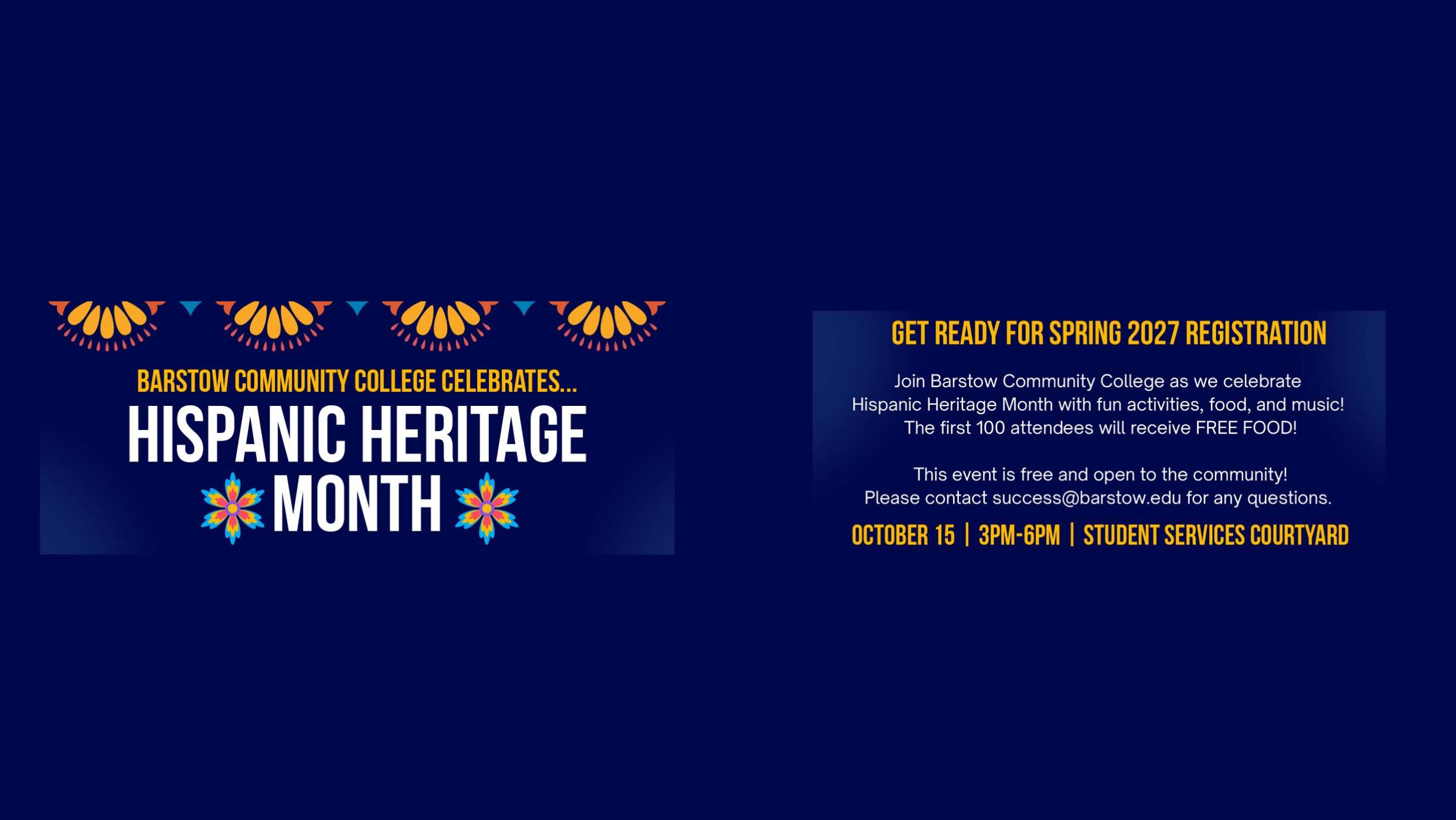 Hispanic Heritage Month Event Oct 15