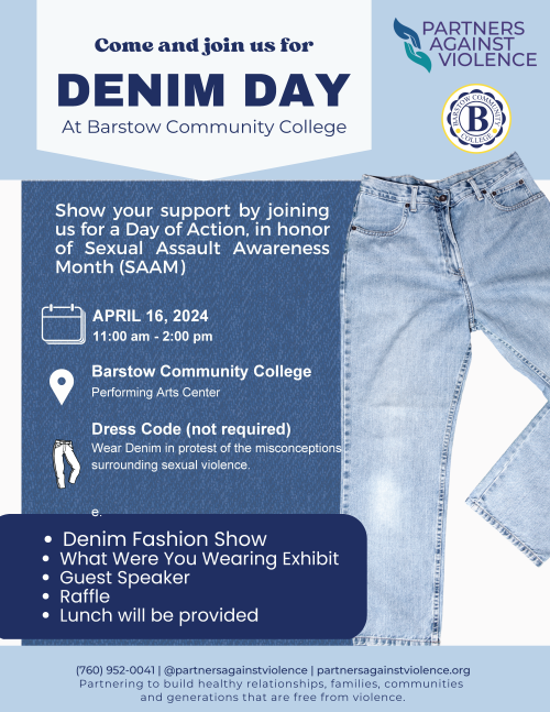 ""Denim Day 2024 Flyer