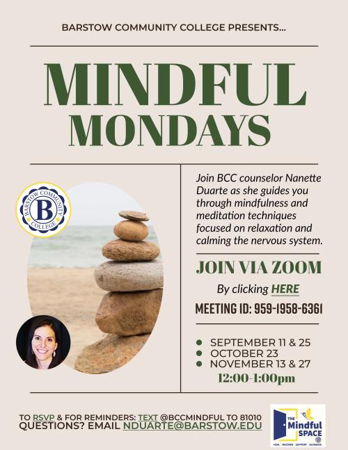 ""Mindful Mondays Event Flyer